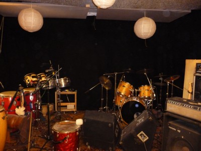 Drumset im Aufnahmeraum